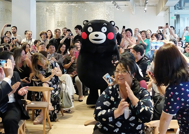 Kumamon “debut” tại Nam Mỹ trong một sự kiện ở “Japan House”, Sāo Paulo, Brazil vào năm 2018.